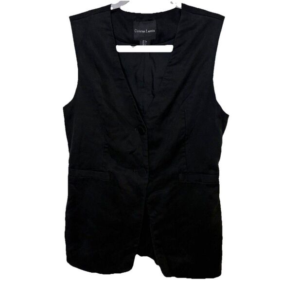 Christian Lacroix Formal Suit Vest Size Small Black - Picture 2 of 7